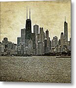 Chicago On Canvas Metal Print