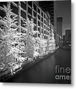 Chicago River Infrared Metal Print