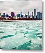 Chicago Winter Skyline Metal Print