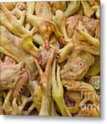 Chicken Heads And Feet Metal Print