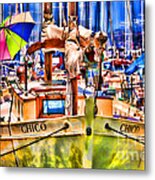 Chico Sail Boat By Diana Sainz Metal Print