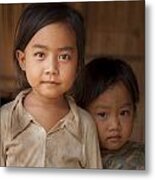 Children Of Laos Metal Print