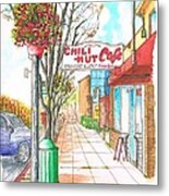 Chili Hut Cafe In Main Street, Santa Paula, California Metal Print