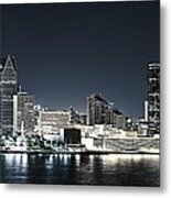 Chilled Detroit Skyline Metal Print