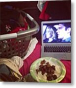 Chinese Food And Rookie Blue To Go With Metal Print