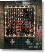 Christmas At The Barbershop In Canton Mississippi Metal Print