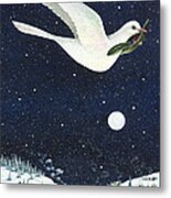 Christmas Dove Metal Print