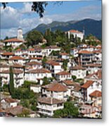 Church And Houses - Ohrid - Macedonia Metal Print