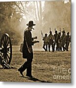 Cigar Man - U.s. Civil War Reenact Metal Print