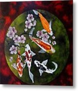 Circle Of Koi Metal Print