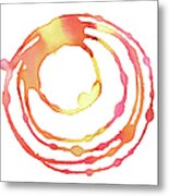 Circular Sun Watercolor Paint Stock Metal Print