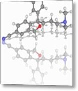 Citalopram Drug Molecule Metal Print