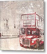 City-art London Red Buses Ii Metal Print
