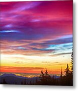 City Lights Sunrise View From Rollins Pass Metal Print