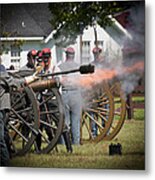 Civil War Cannon Fire Metal Print