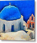 Clasical Santorini Metal Print