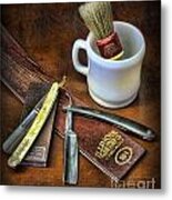 Classic Barber Shop Shave - Barber Shop Metal Print