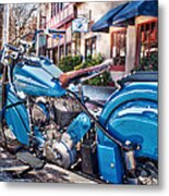 Classic Blue Indian Chief Metal Print