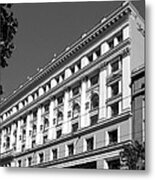 Classical Architecture - Bloomingdales San Francisco Bw Metal Print