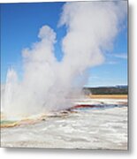 Clepsydra Geyser, Yellowstone National Metal Print