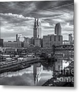 Cleveland Skyline And The Flats Iv Metal Print