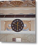 Clock - Art Deco - Interior Design Metal Print