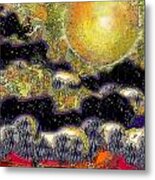 Clonescape Moon Metal Print