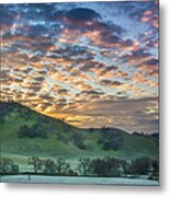 Clouds At Sunrise On A Frosty Morning Metal Print
