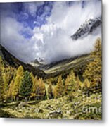 Clouds Of Pontresina Switzerland Metal Print