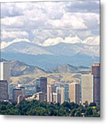 Clouds Over Skyline And Mountains Metal Print