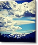 Clouds Over The Mountains Metal Print