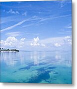 Clouds Over The Ocean, Florida Keys Metal Print
