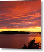 Clouds Over The Sea At Dusk, Rosario Metal Print