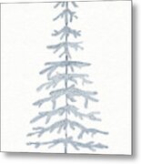 Coastal Holiday Tree Iv Red Metal Print