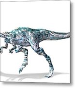 Coelophysis Dinosaur, Artwork Metal Print