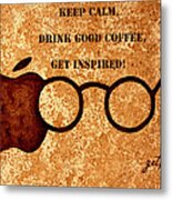 Coffee Lovers Quote 2 Metal Print