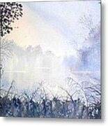 Cold And Frosty Mooring Metal Print