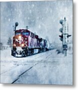 Cold Nights On The Midnight Train Color Metal Print