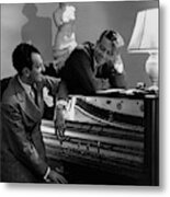 Cole Porter And Moss Hart At A Piano Metal Print