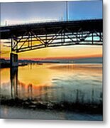 Coleman Bridge At Sunset Two Metal Print