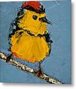 Collard Redstart Metal Print