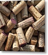 Collection Of Fine Wine Corks Metal Print