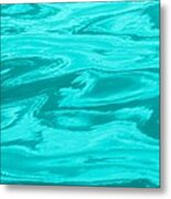 Colored Wave Blue Panel One Metal Print