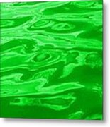 Colored Wave Long Green Metal Print