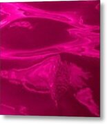 Colored Wave Maroon Panel Four Metal Print