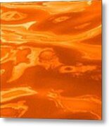Colored Wave Orange Panel Three Metal Print