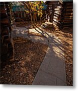 Colorful Aspens And Cabins Metal Print