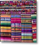 Colorful Blankets Santa Fe Metal Print