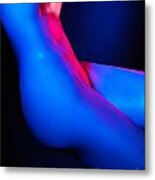 Colorful Bodyscape Nude Woman Body Metal Print