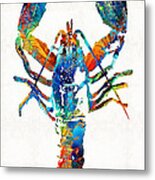 Colorful Lobster Art By Sharon Cummings Metal Print